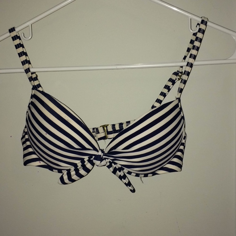 Striped bikini top